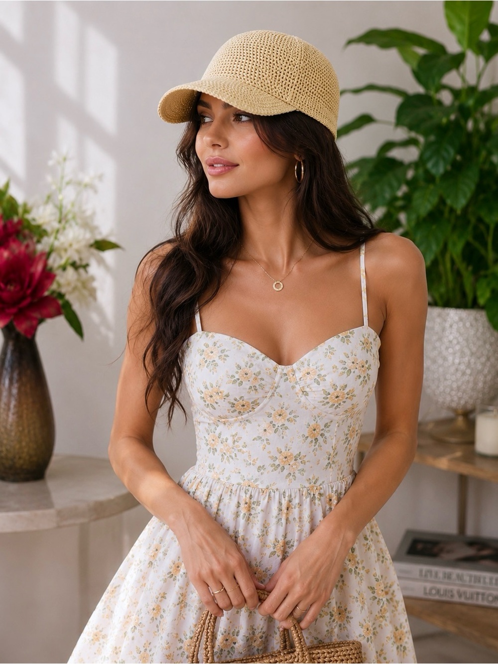 Woven Straw Baseball Cap Hat Tan Natural NWOT